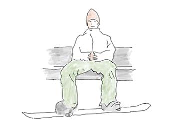 ３　しっかり腰掛ける