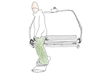 ３　遠くを見て立ち上がる