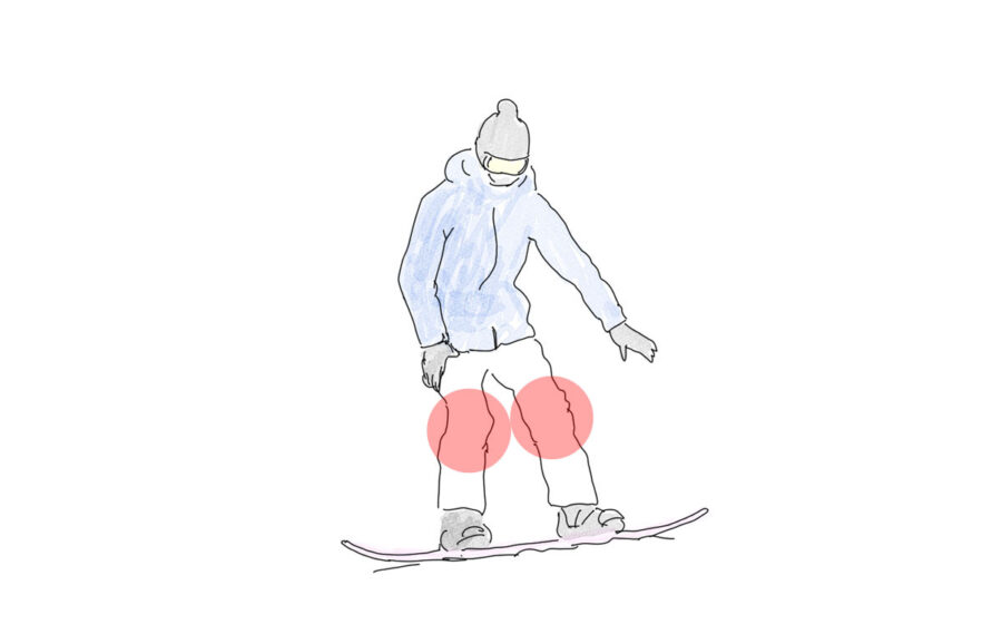 ヒザが曲がっていない悪い例