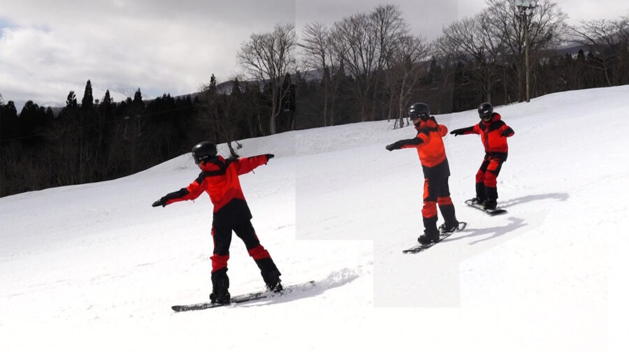 ヒールエッジからのノーズドロップ