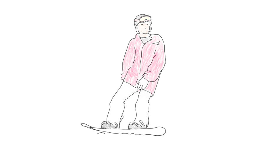 ボードの重心がずれている悪い例