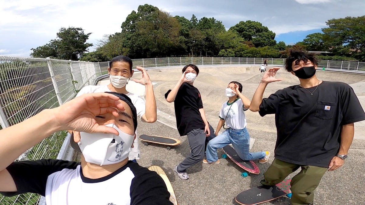 ヤウサーフスケートに試乗してくれたライダーたち