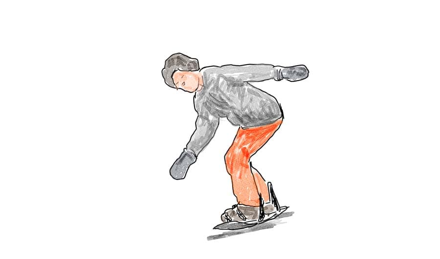 姿勢を低くする時の間違った姿勢