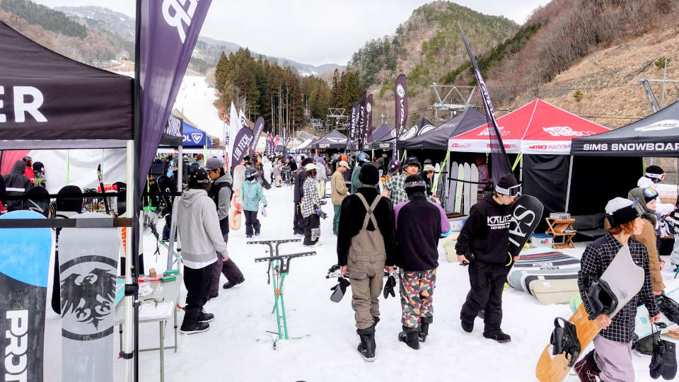 スノーボードの試乗会