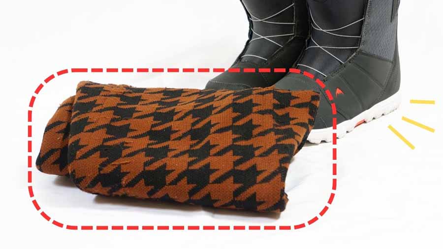 ソールカバーをたたんだところ