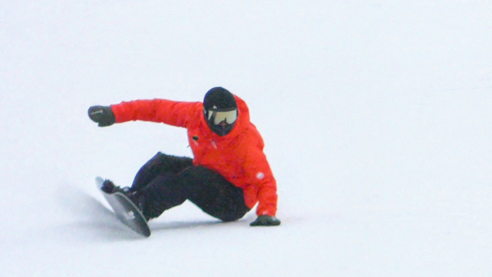 スノーボード カービングターン ヒールサイド